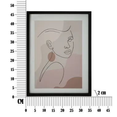 DRUK Z RAMKĄ FACE -C- 35X2X47 cm